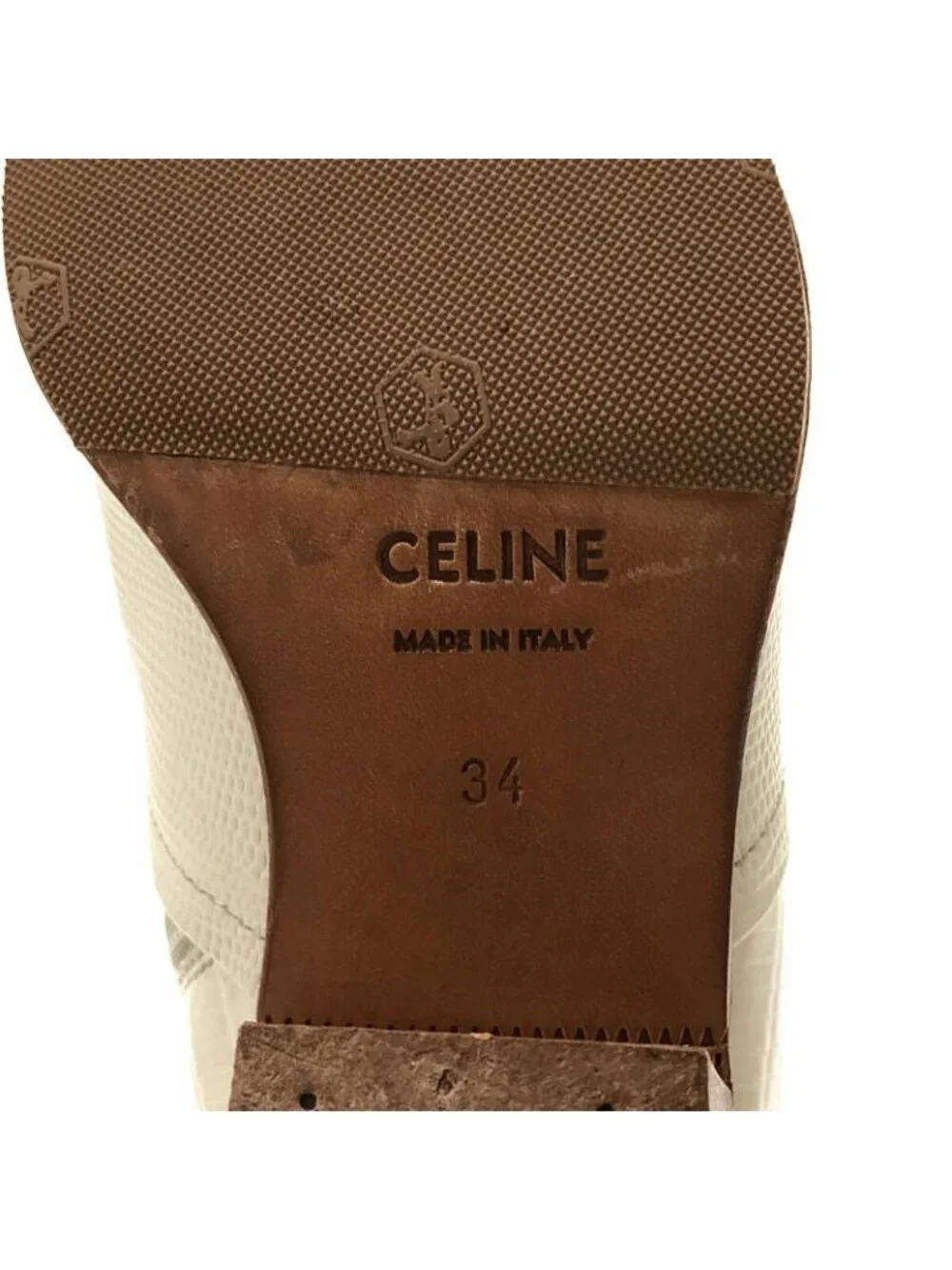 Celine Croc Shape Pressed Short Boots 34 White - Picture 6 of 10